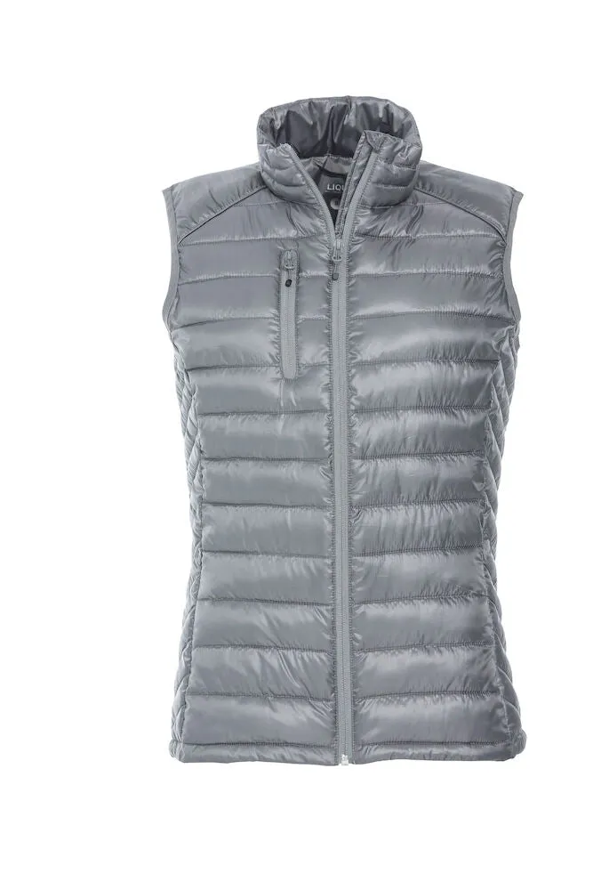 020975 Clique Hudson Padded Women's Gilet With Left & Back Logo