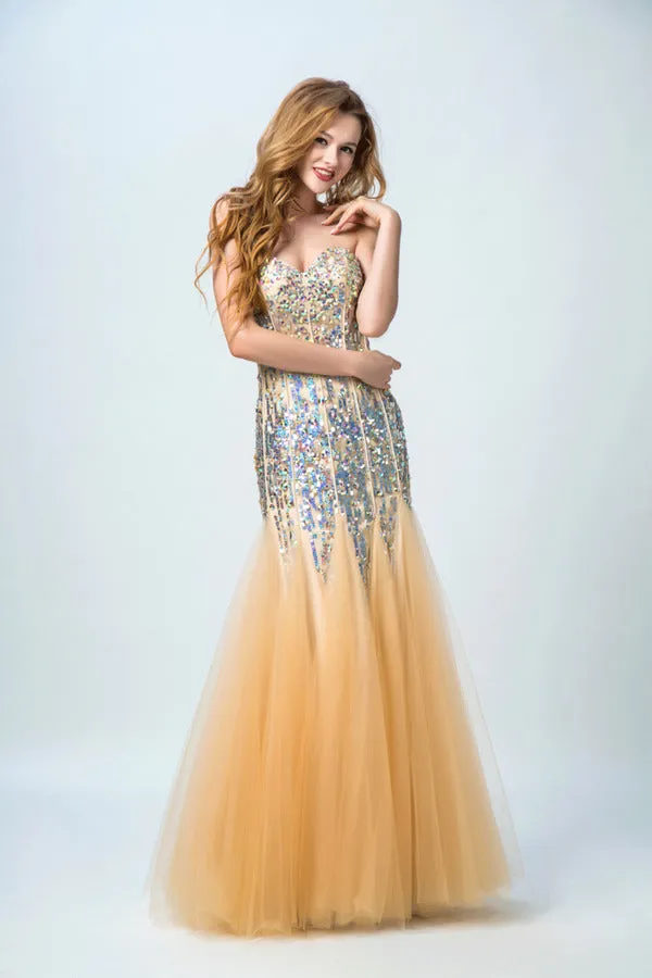 2024 Prom Dresses Sweetheart Mermaid Tulle PD8P5ENB