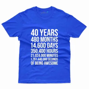 40 Years Counting T-Shirt - 40th Birthday Collection