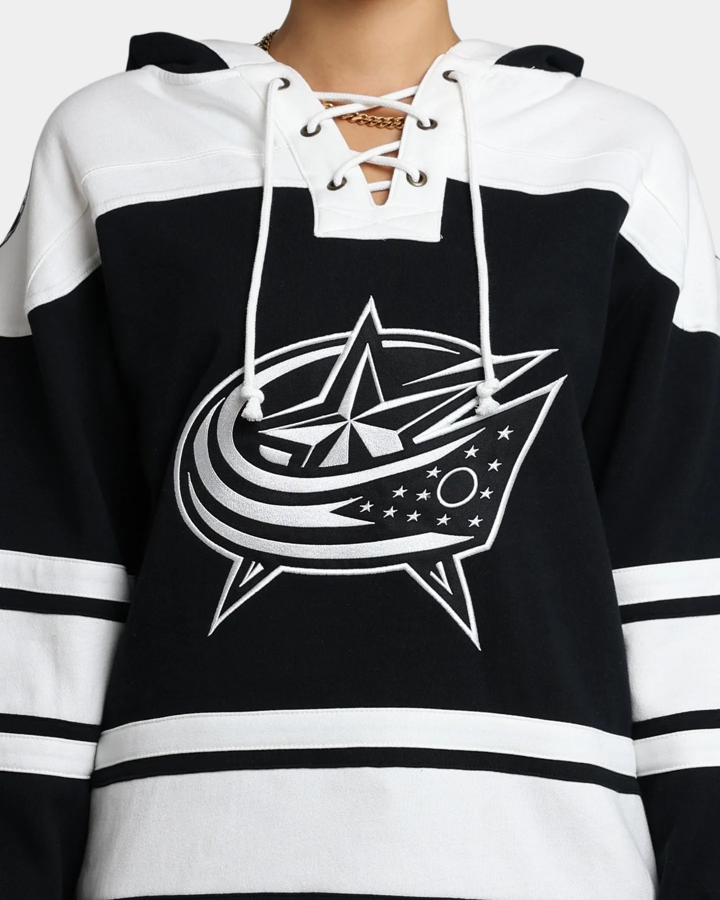 47 Brand Columbus Blue Jackets Superior Lacer Hoodie Jet Black