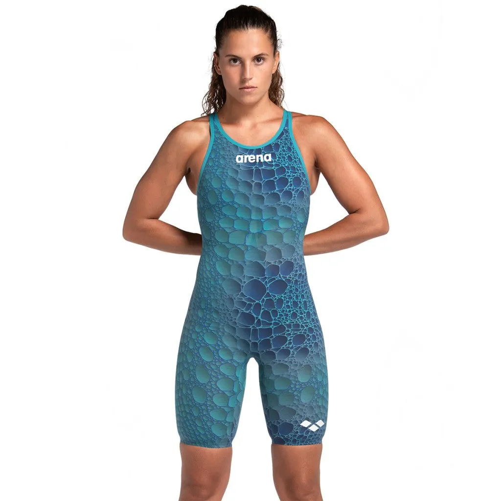 Arena Womens Powerskin Carbon Air 2 Open Back Special Edition Swimsuit - Abyss Caimano Pattern