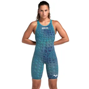 Arena Womens Powerskin Carbon Air 2 Open Back Special Edition Swimsuit - Abyss Caimano Pattern