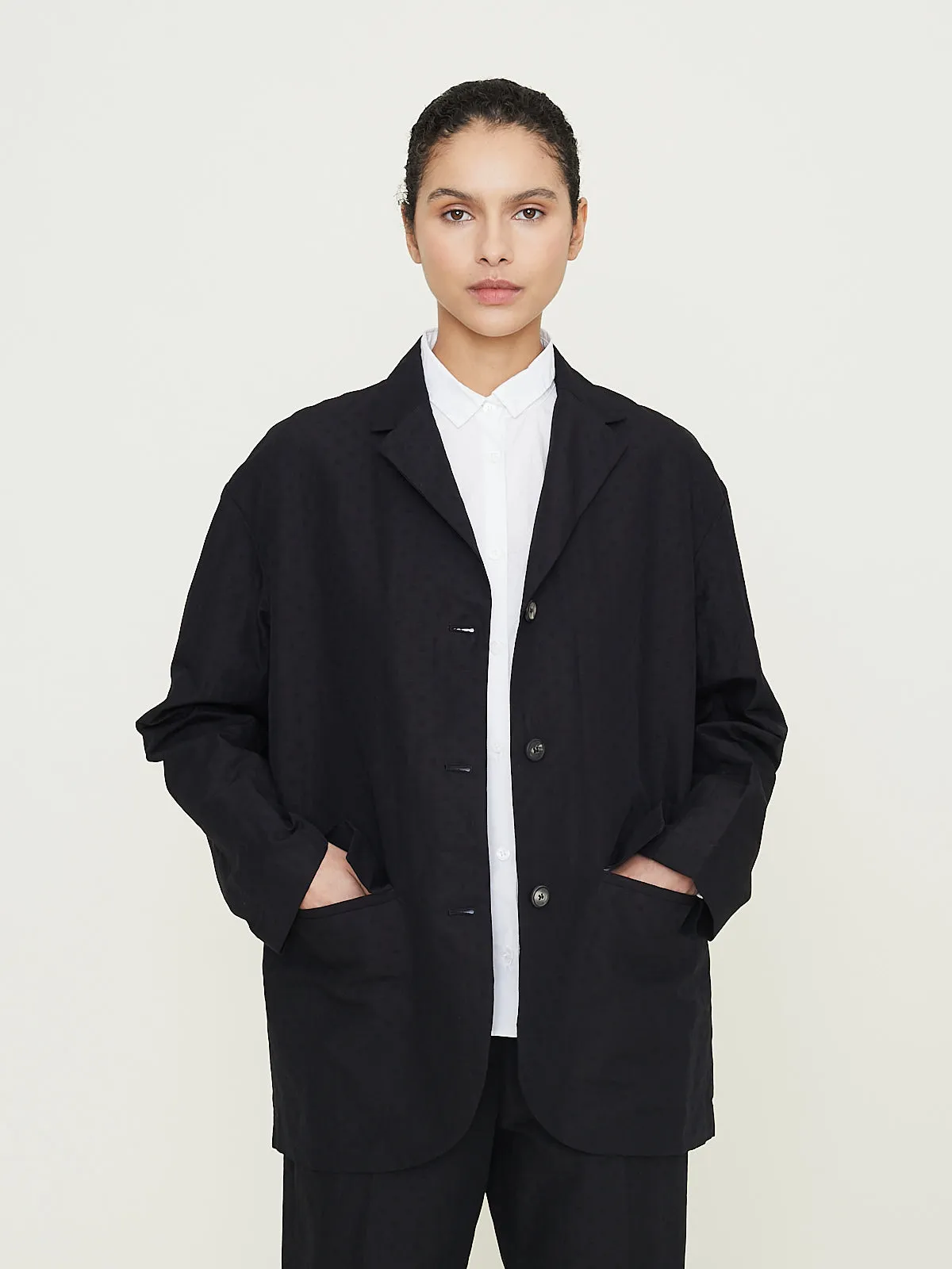 Bea Jacket in Black Pois