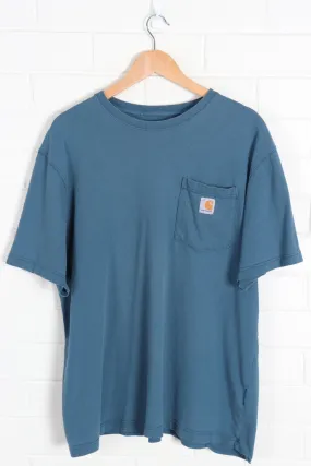 Blue CARHARTT 'Original Fit' Pocket T-Shirt (XL)