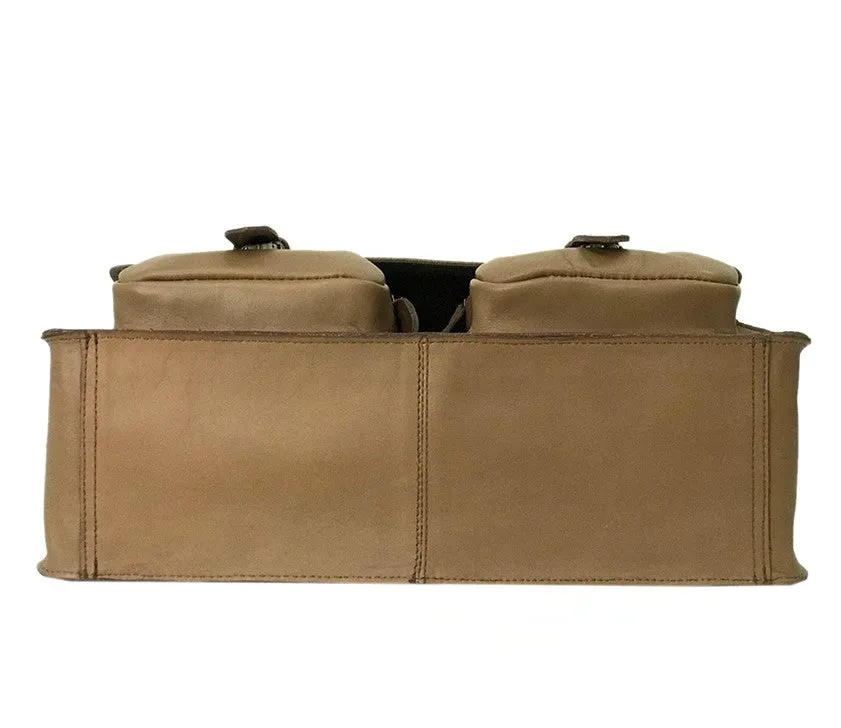 Brazilian Cowhide Executive Taupe Messenger Bag