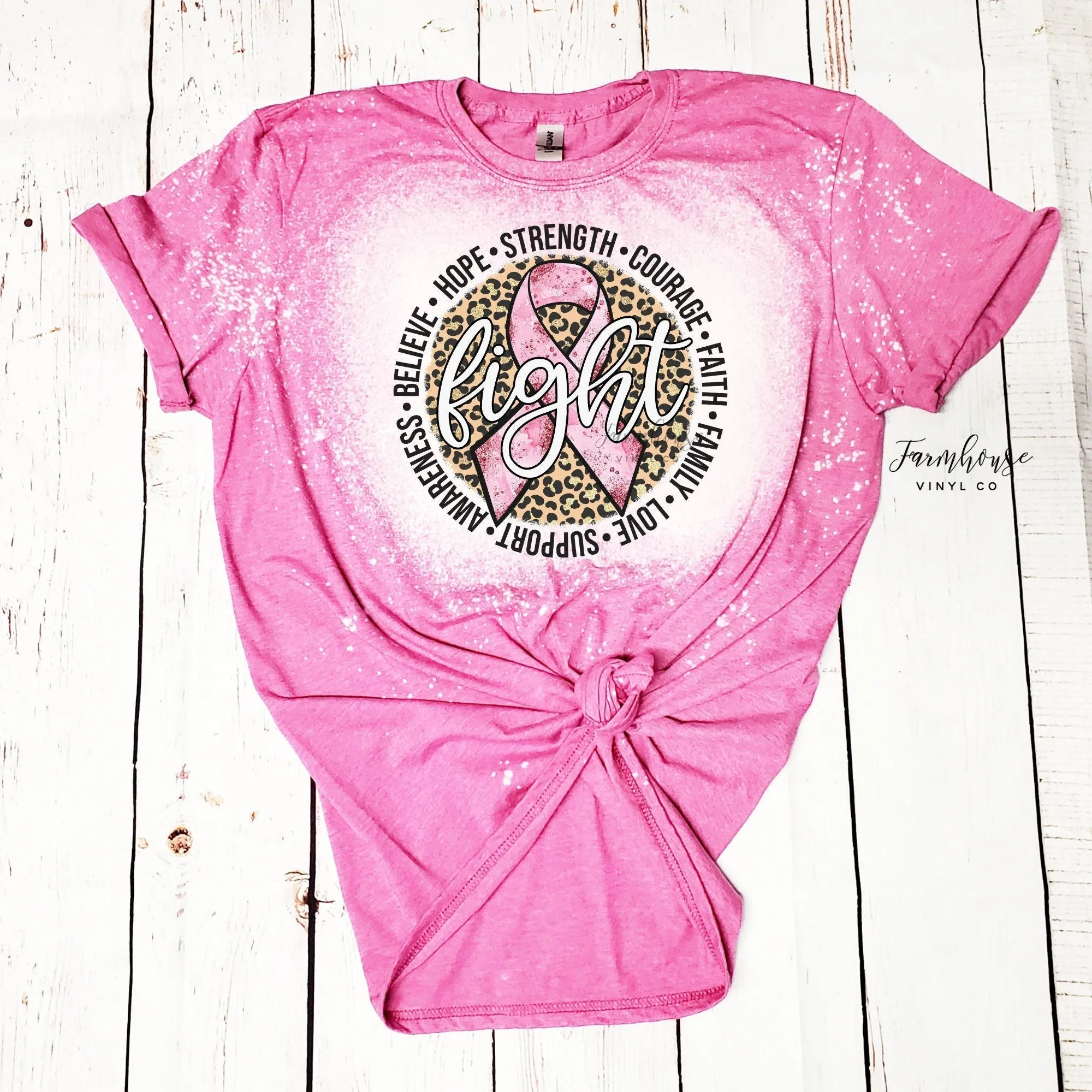 Breast Cancer Awareness Leopard Pink Shirt