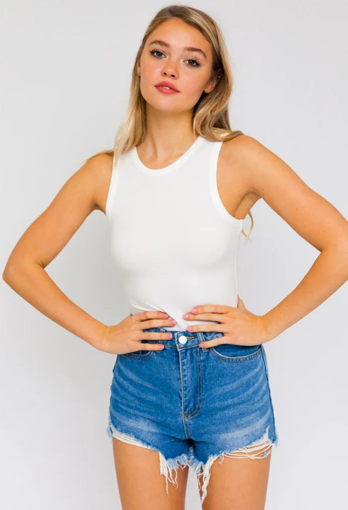 Brooke Bodysuit-White