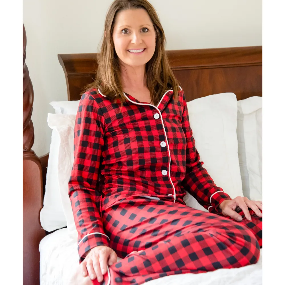 Buffalo Plaid - Button Down PJs