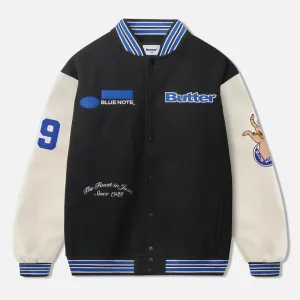 Butter Goods - Blue Note Varsity Jacket - Navy / Cream