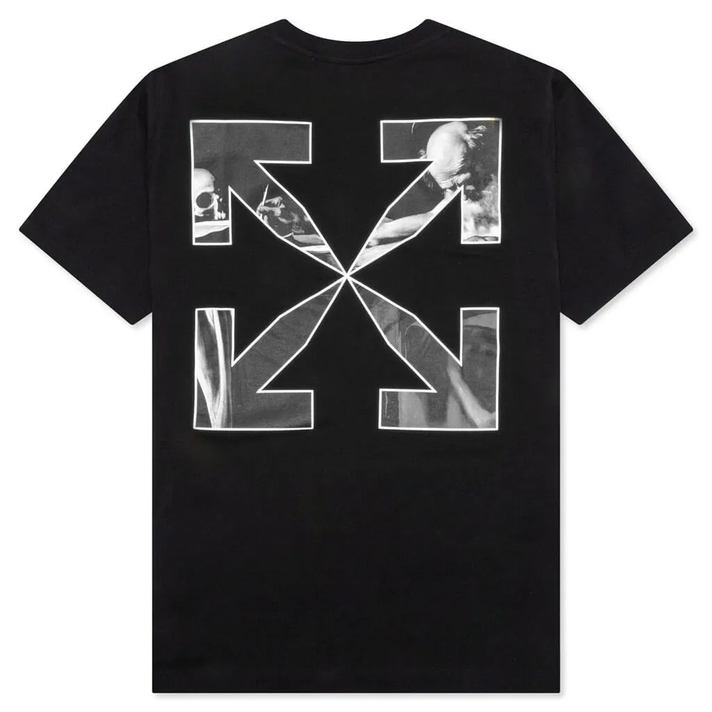 Black/White Caravaggio Graphic Tee - Short Sleeve, Arrow Design