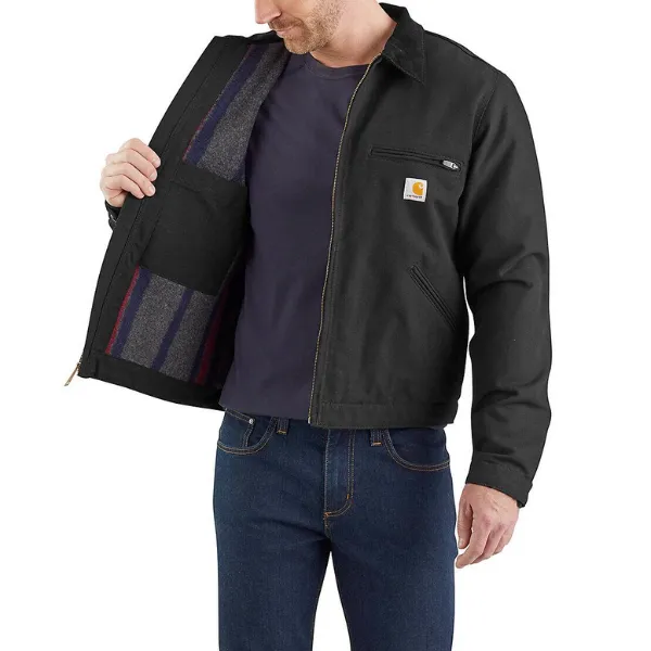 Carhartt Relaxed Fit Duck Detroit Jacket - Black