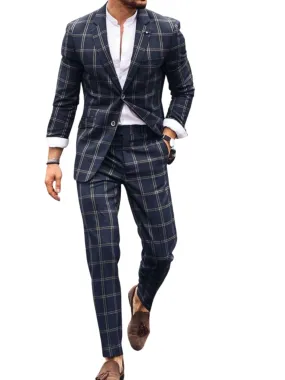 Cavani Hardy Navy Men's 2 Piece Suit