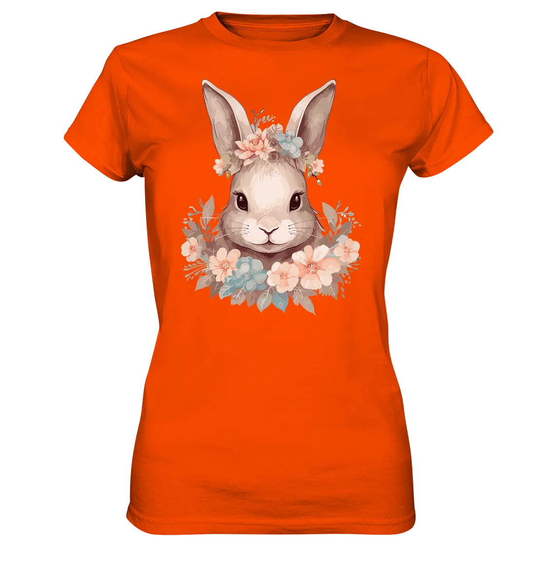 Damen T-Shirt mit Blumen Hase Motiv "Boho Bunny"