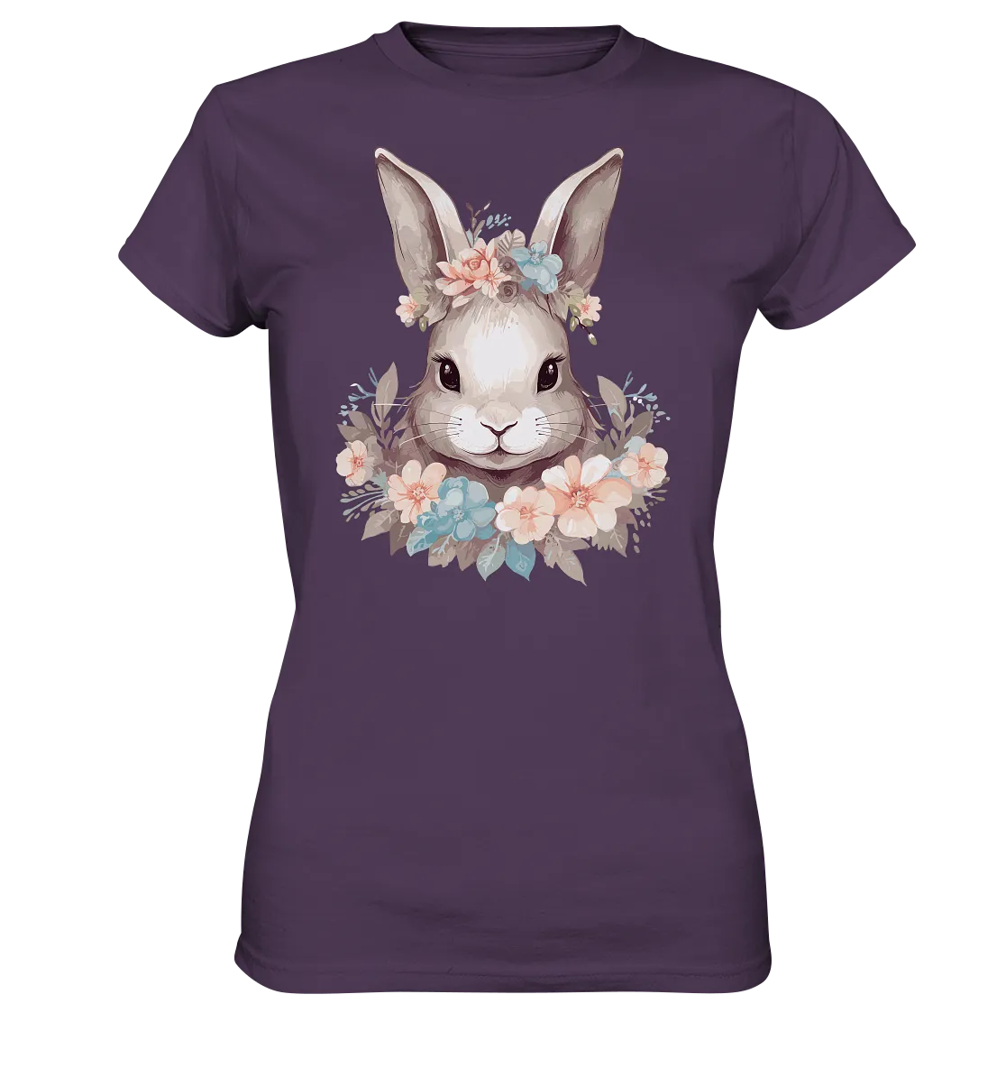 Damen T-Shirt mit Blumen Hase Motiv "Boho Bunny"