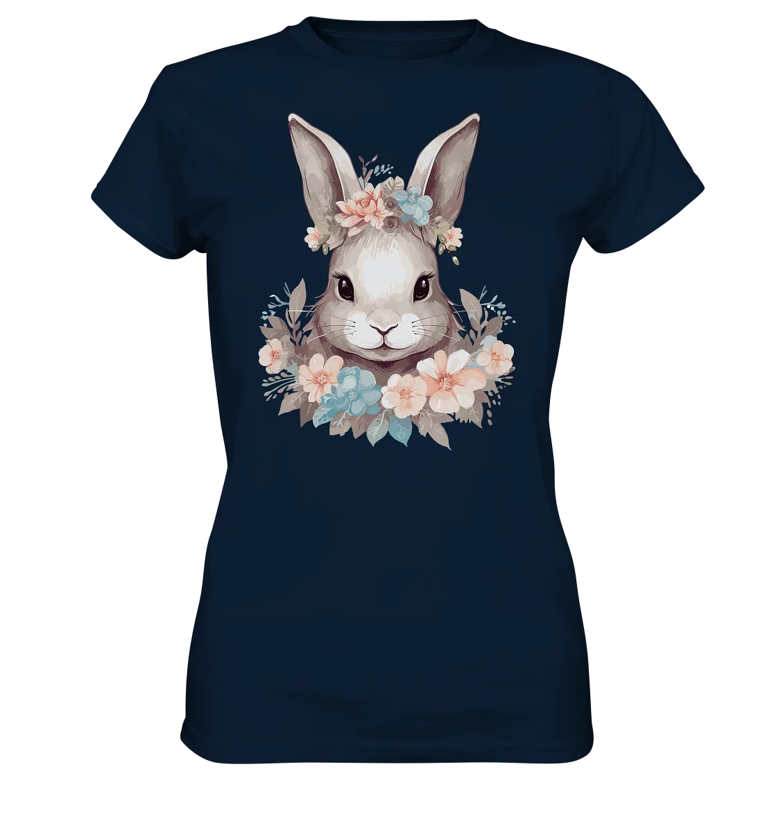 Damen T-Shirt mit Blumen Hase Motiv "Boho Bunny"