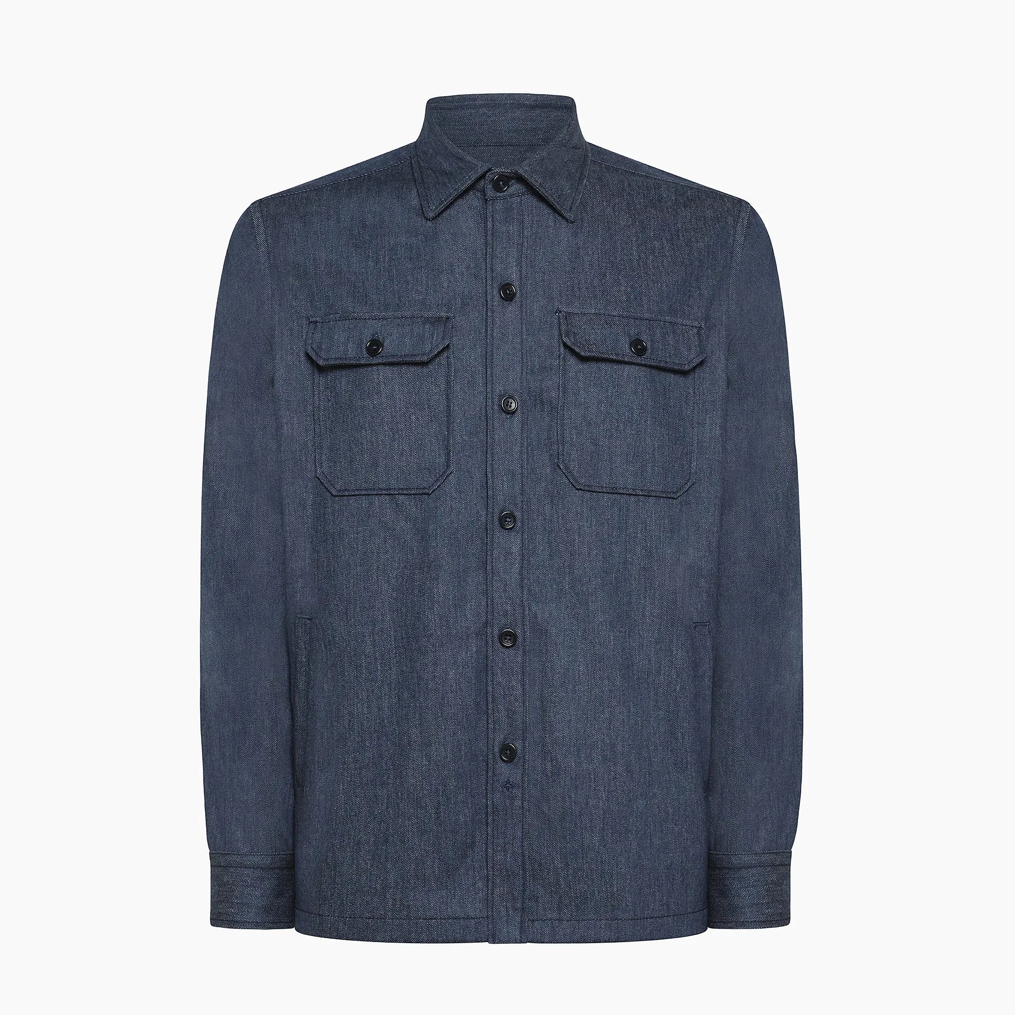 David Denim shirt in Trofeo Denim Wool