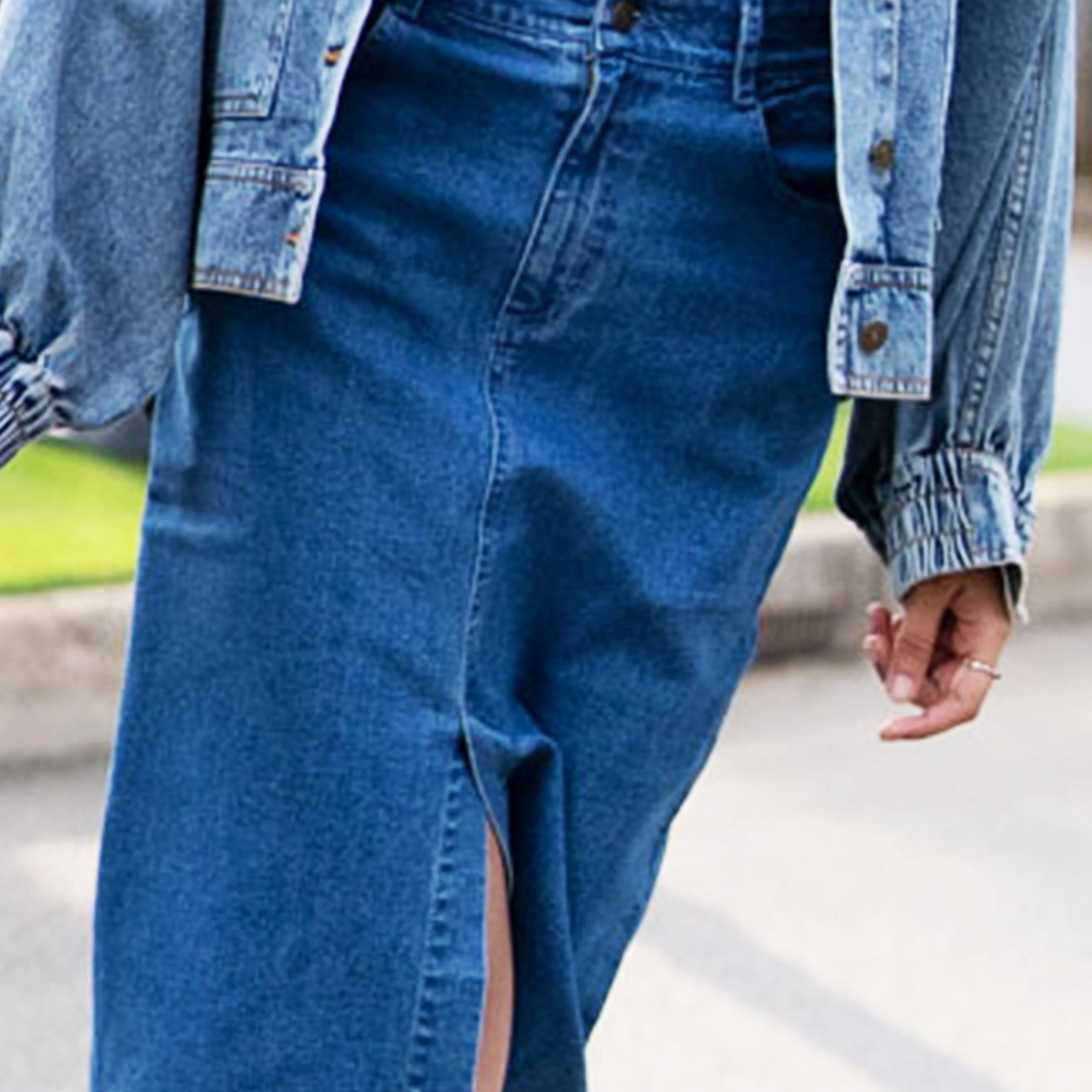 Denim Jacket & Skirt Combo