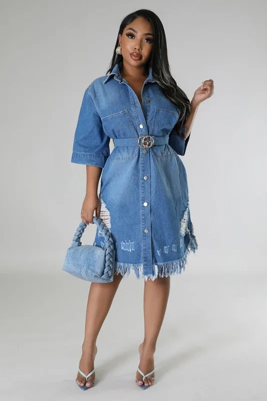 Denim Shirt Dress