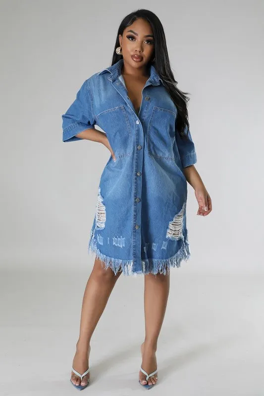 Denim Shirt Dress