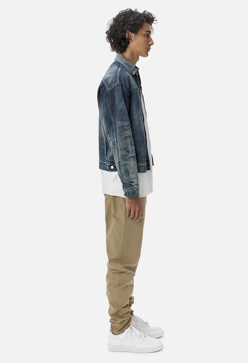 Denim Zip Blouson / Dark Indigo