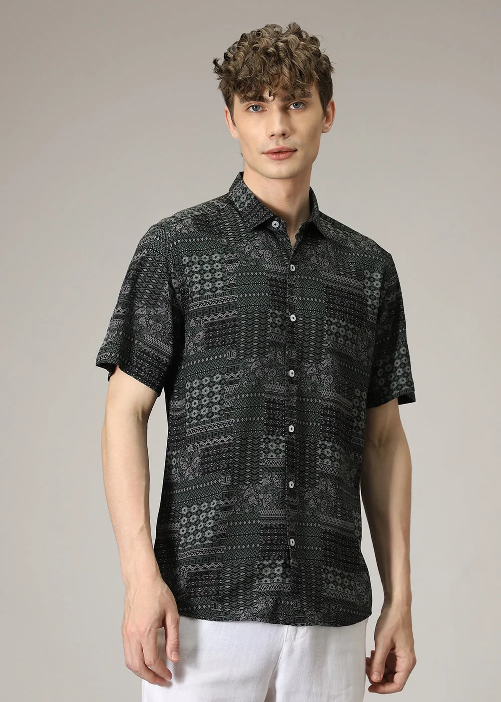 Ethnic Print Shirt