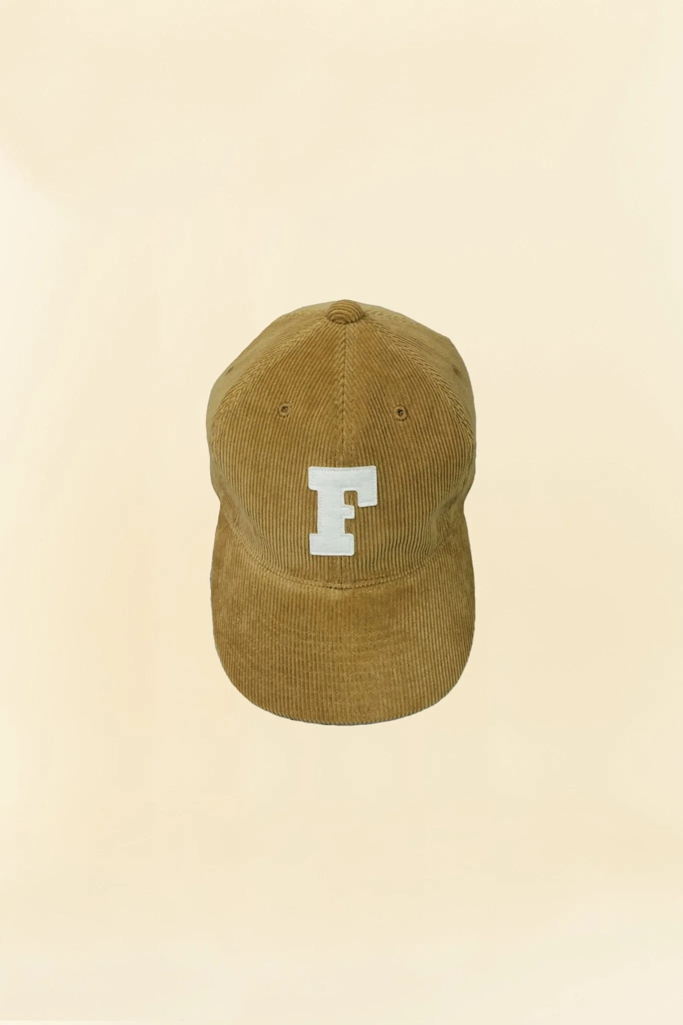 Fullcount 6 Panel Cords Baseball Cap 'F' Patch - Camel