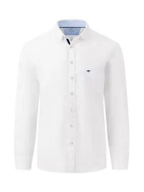 FYNCH HATTON Premium Linen L/S Shirt/White - New SS24