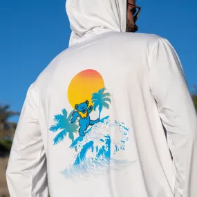 Grateful Dead | UPF 50 Hoodie | Sun and Swim Beach Bear White