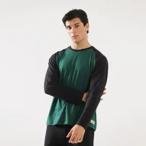 Green Black Relax Fit Raglan