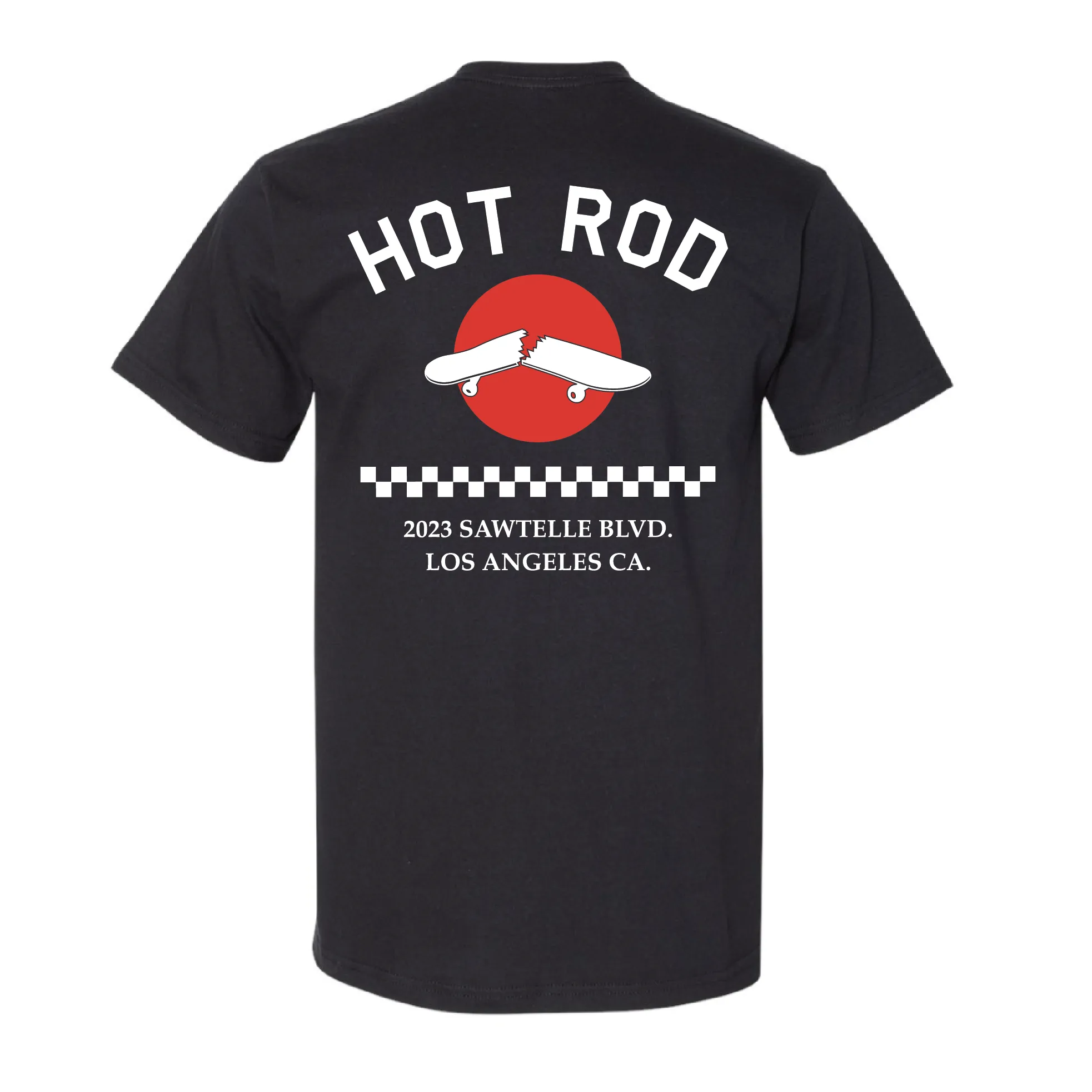 HOT ROD SHOP TEE BROKEN SKATEBOARD (BLACK)