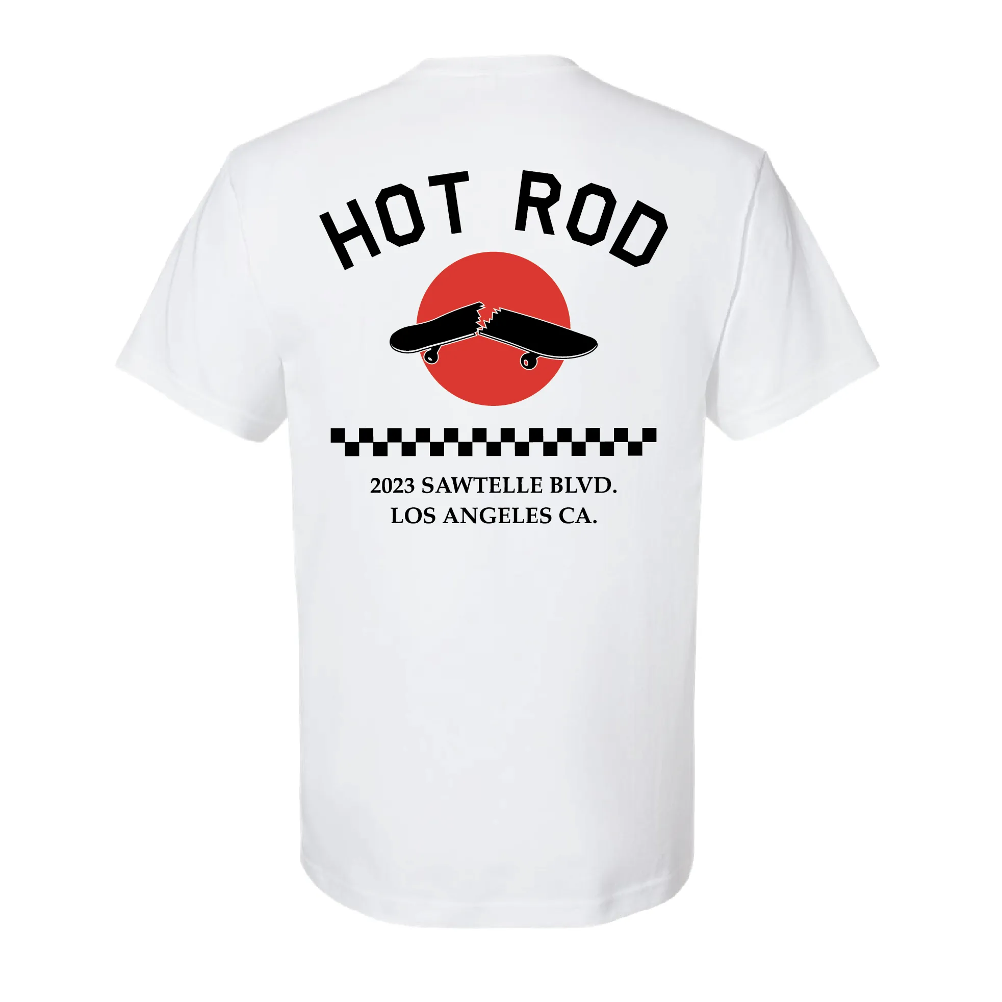 HOT ROD SHOP TEE BROKEN SKATEBOARD (WHITE)