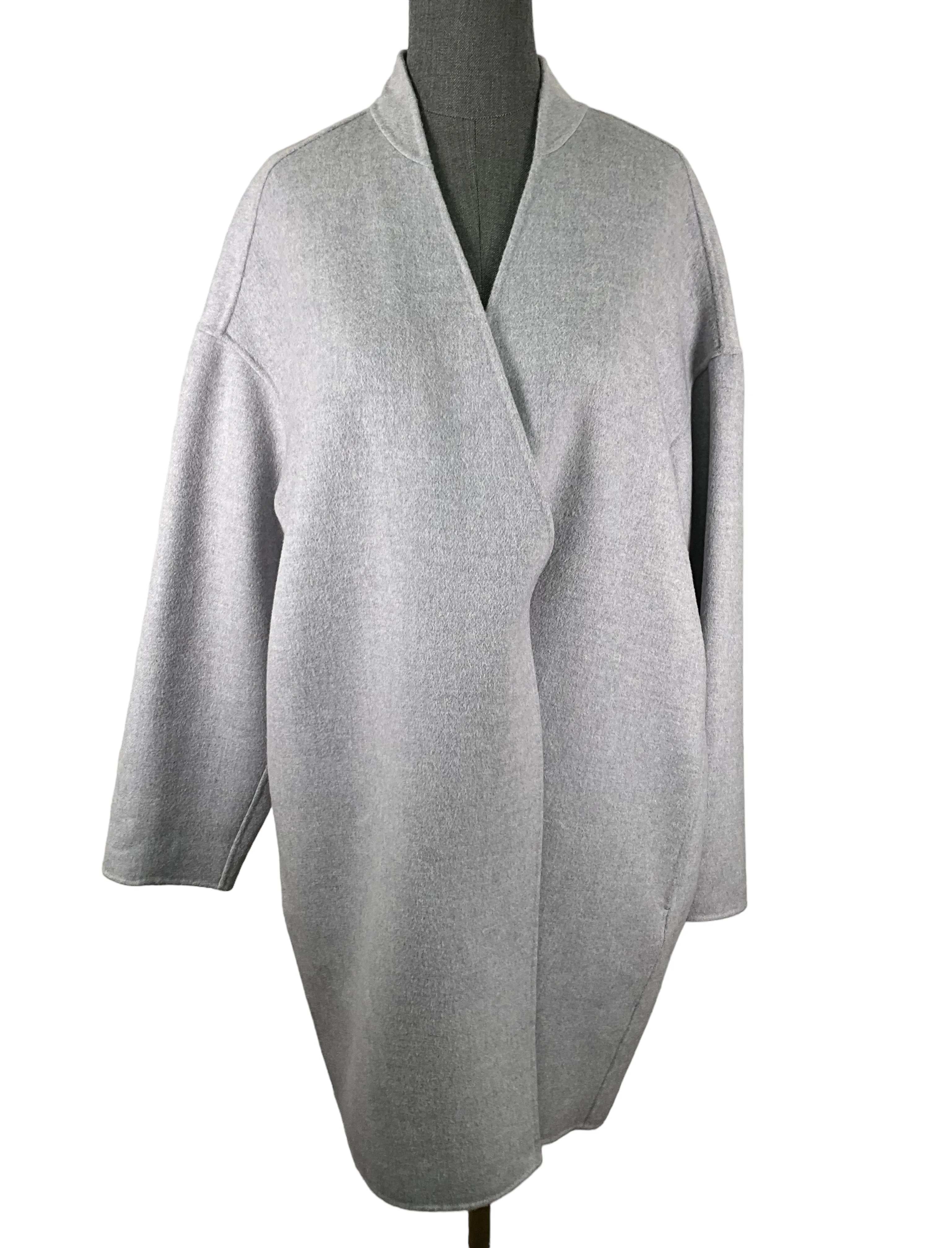 Kinross Cashmere Gray Wool Coat Size XL