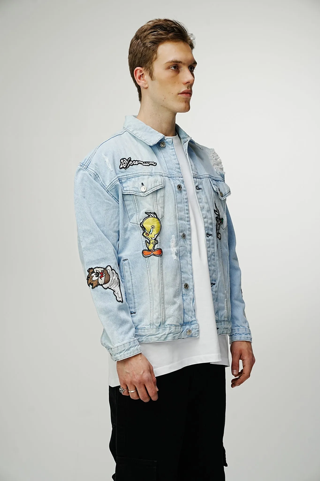 Looney Tunes Ice Blue Denim Jacket