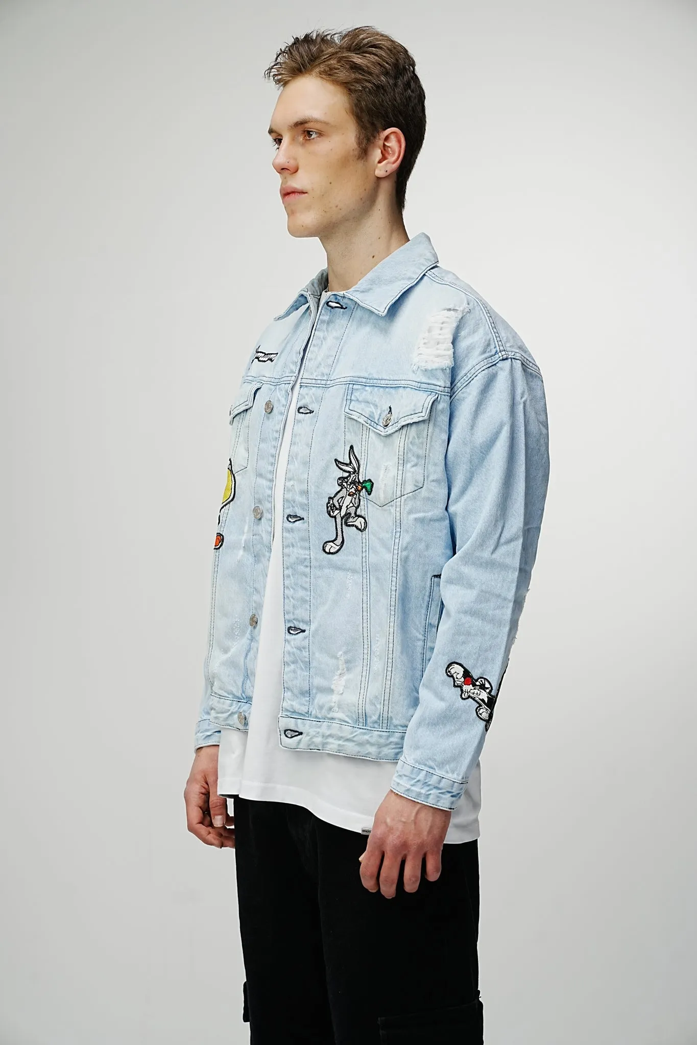 Looney Tunes Ice Blue Denim Jacket