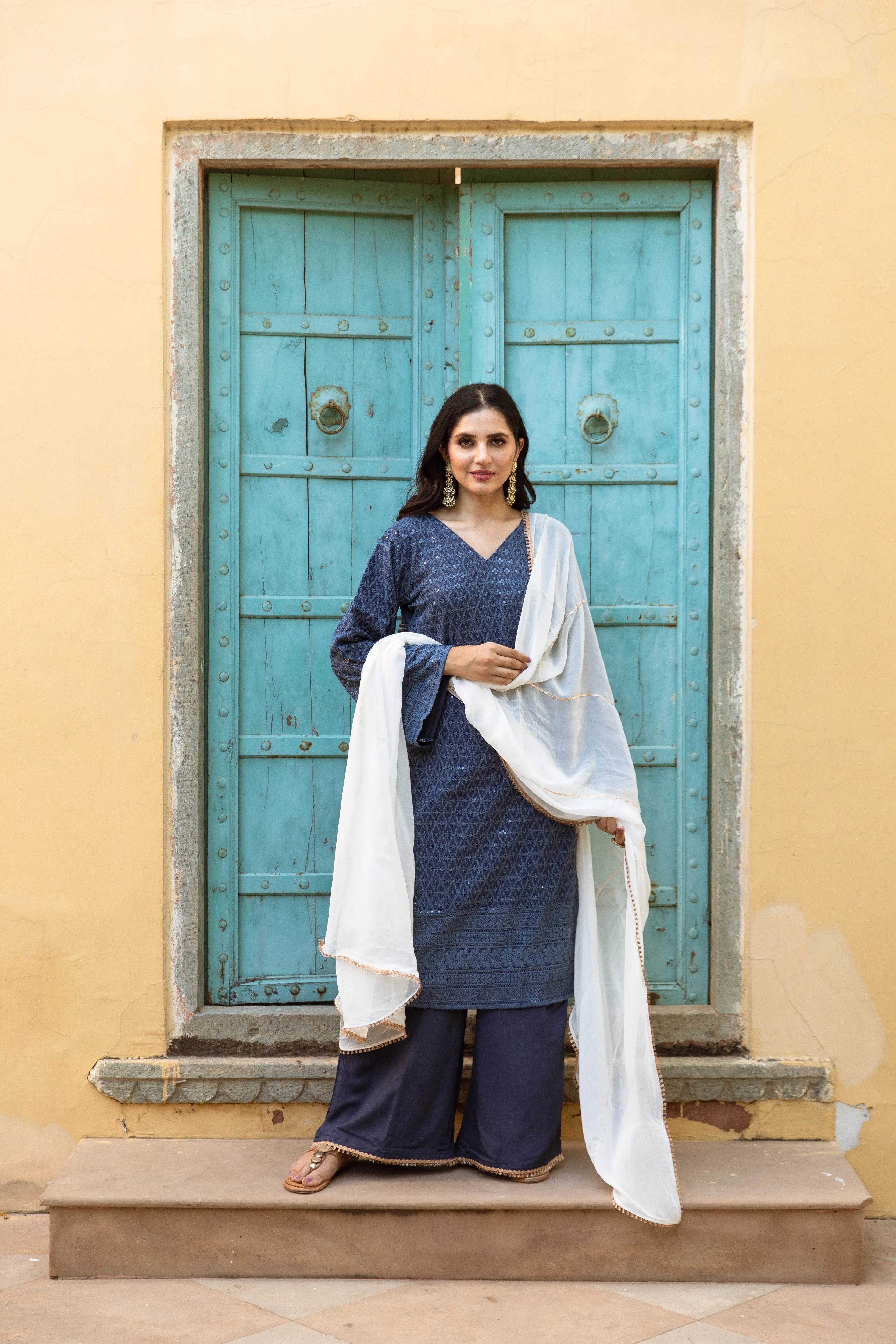 Mahika Chikankari Suit Set