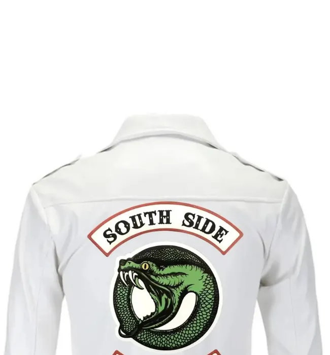 Men White Riverdale Southside Serpents Jacket