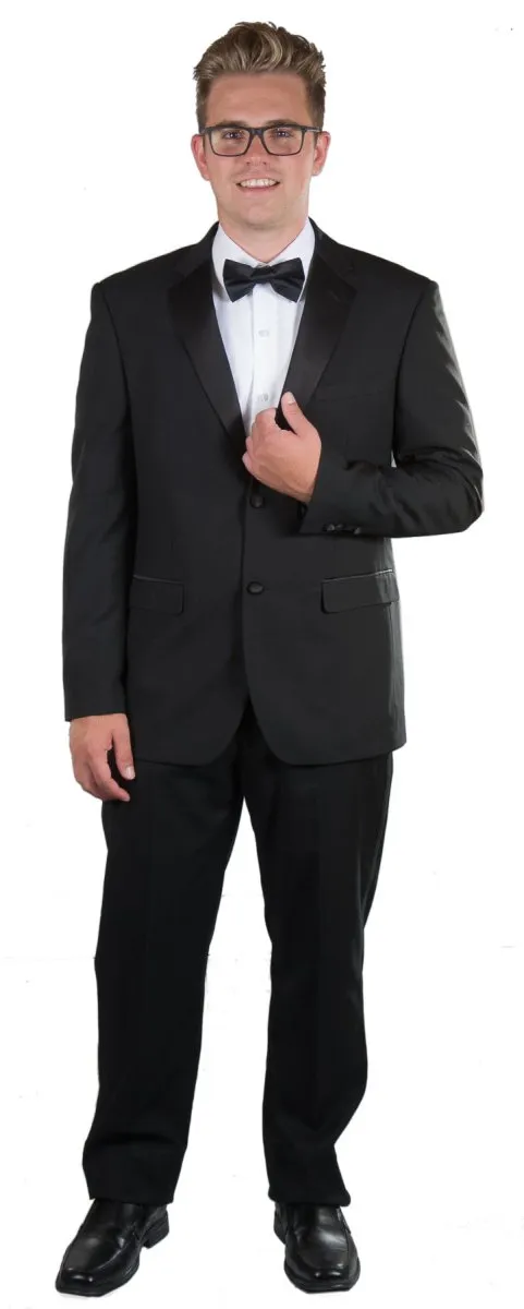 Men's Black 2 Button Notch Collar Tuxedo