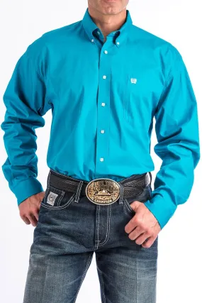 Men's Cinch Solid Turquoise Shirt