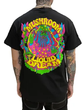 Mushroom Men's short sleeve cotton t-shirt 12028-01 black