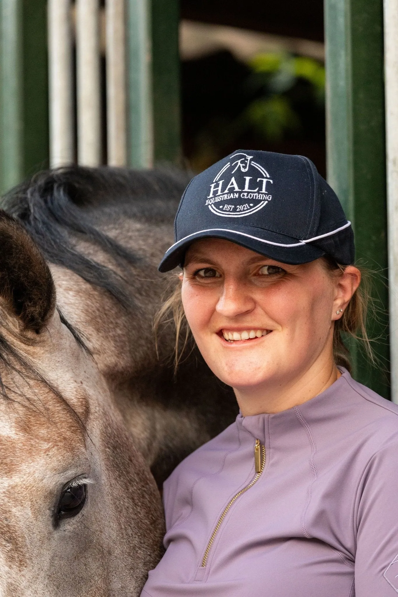 Navy Halt Equestrian Cap