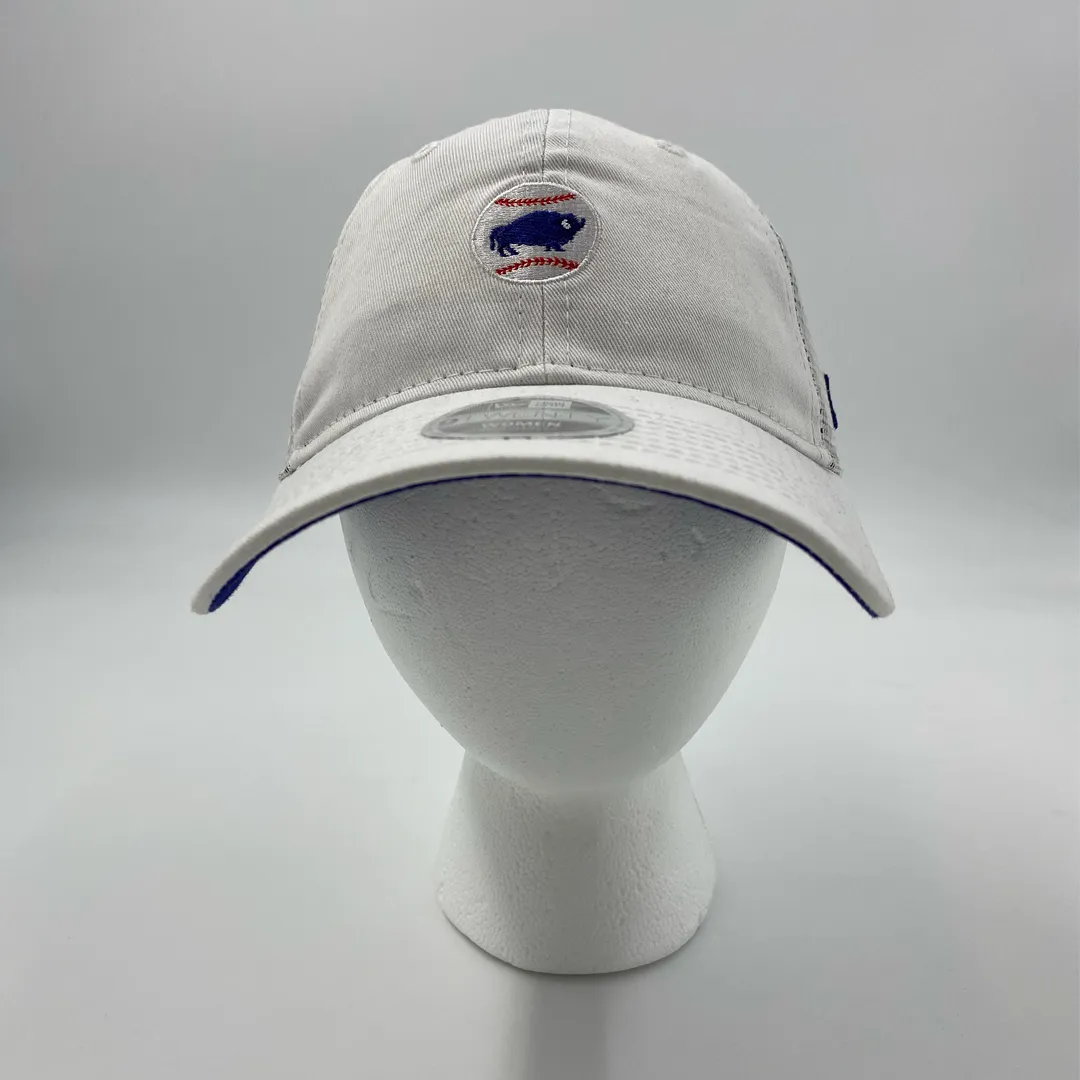 New Era Buffalo Bisons Mini Logo Women's White Adjustable Trucker Hat