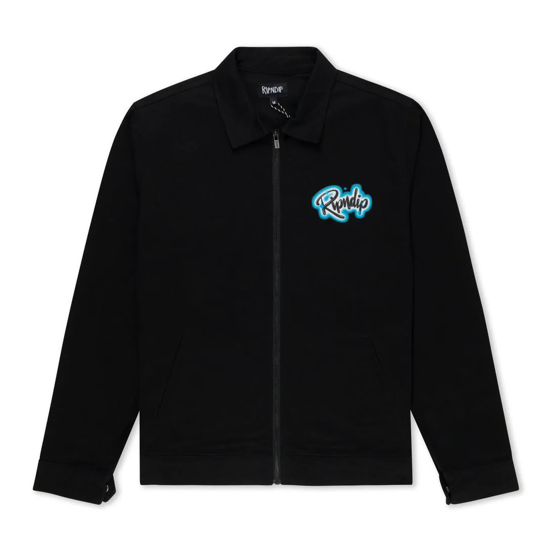 RIPNDIP IN LOVING MEMORY DENIM JACKET-BLACK