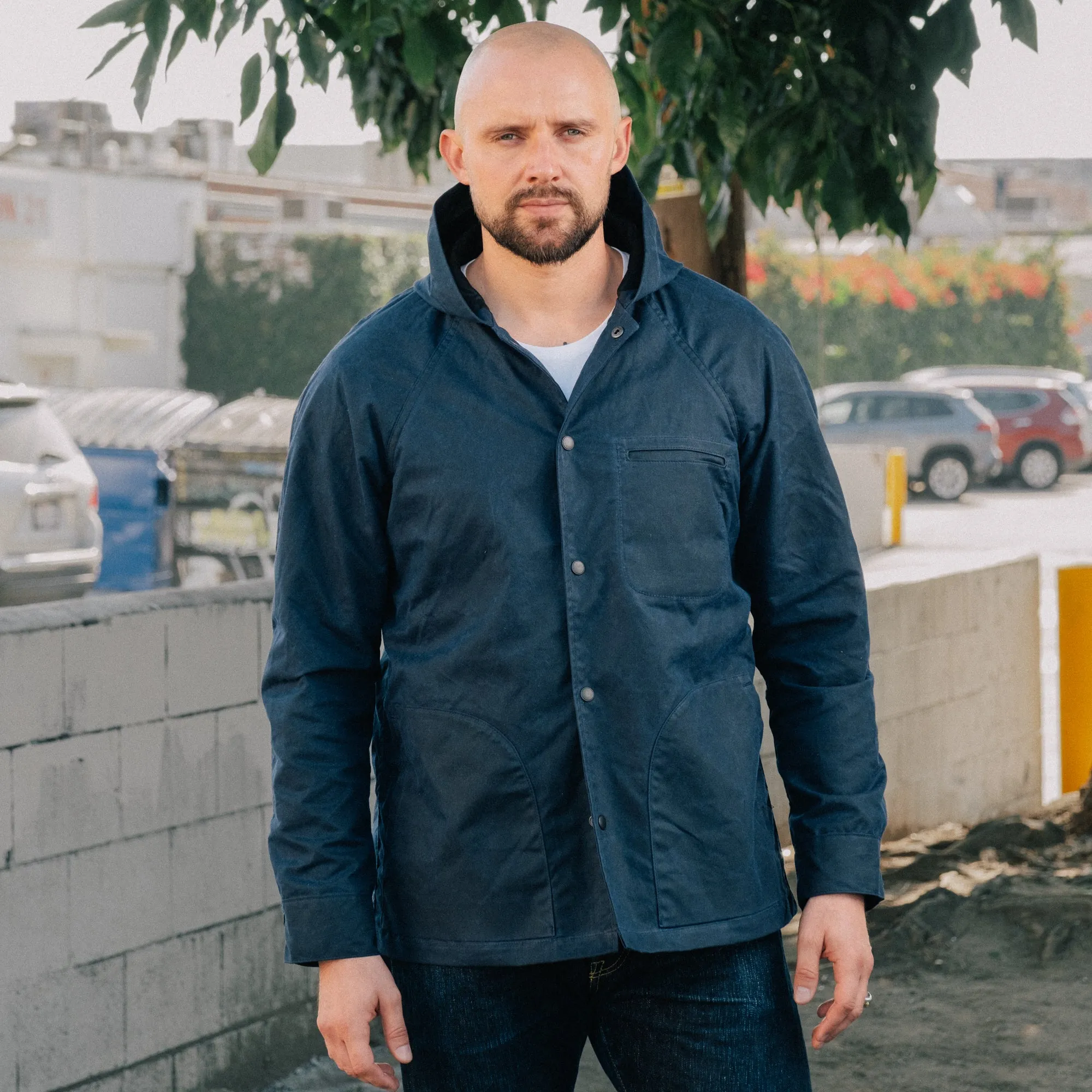 Rogue Territory Hooded Ridgeline Jacket Waxed Navy FINAL SALE