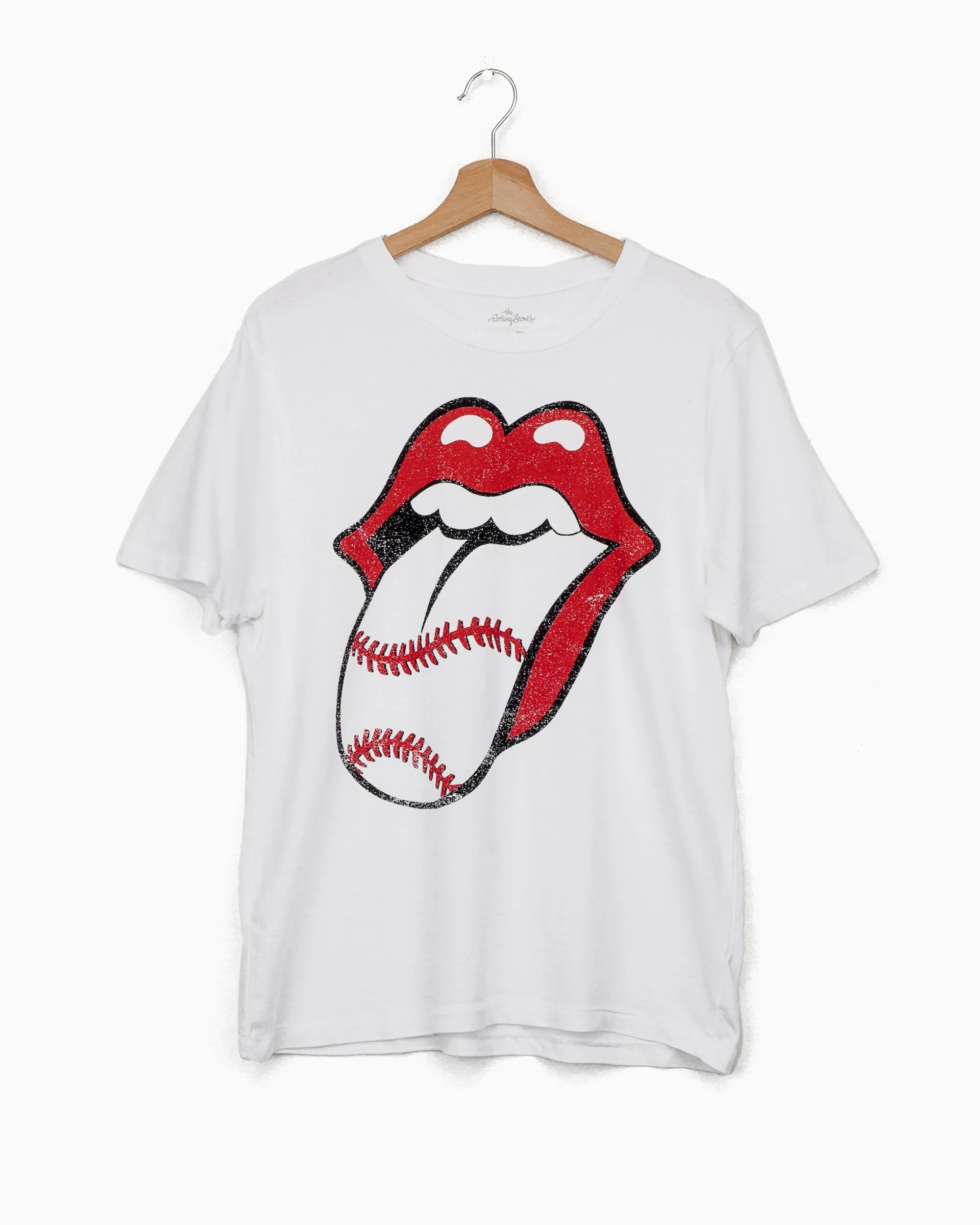 Rolling Stones Baseball Lick White Tee