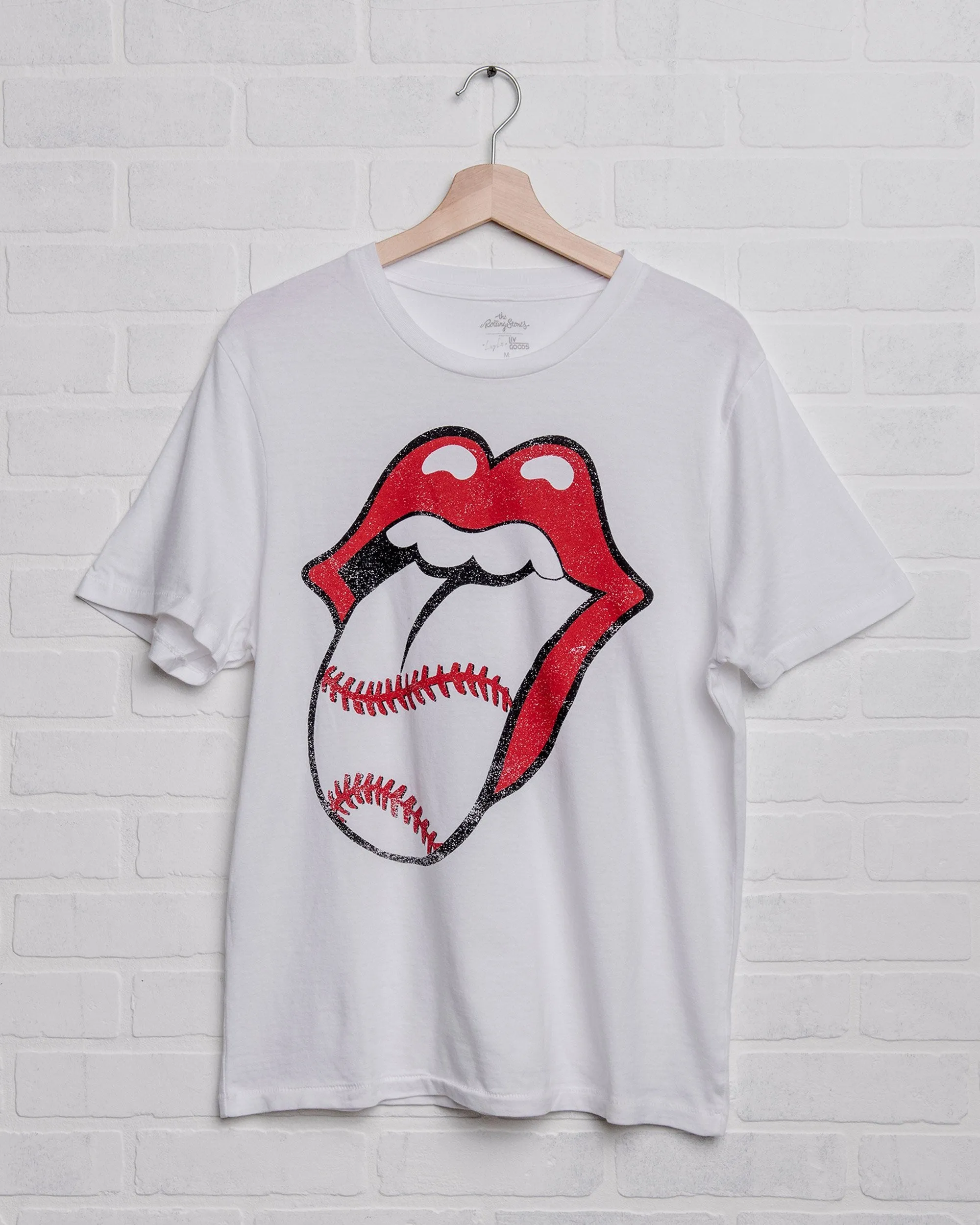 Rolling Stones Baseball Lick White Tee