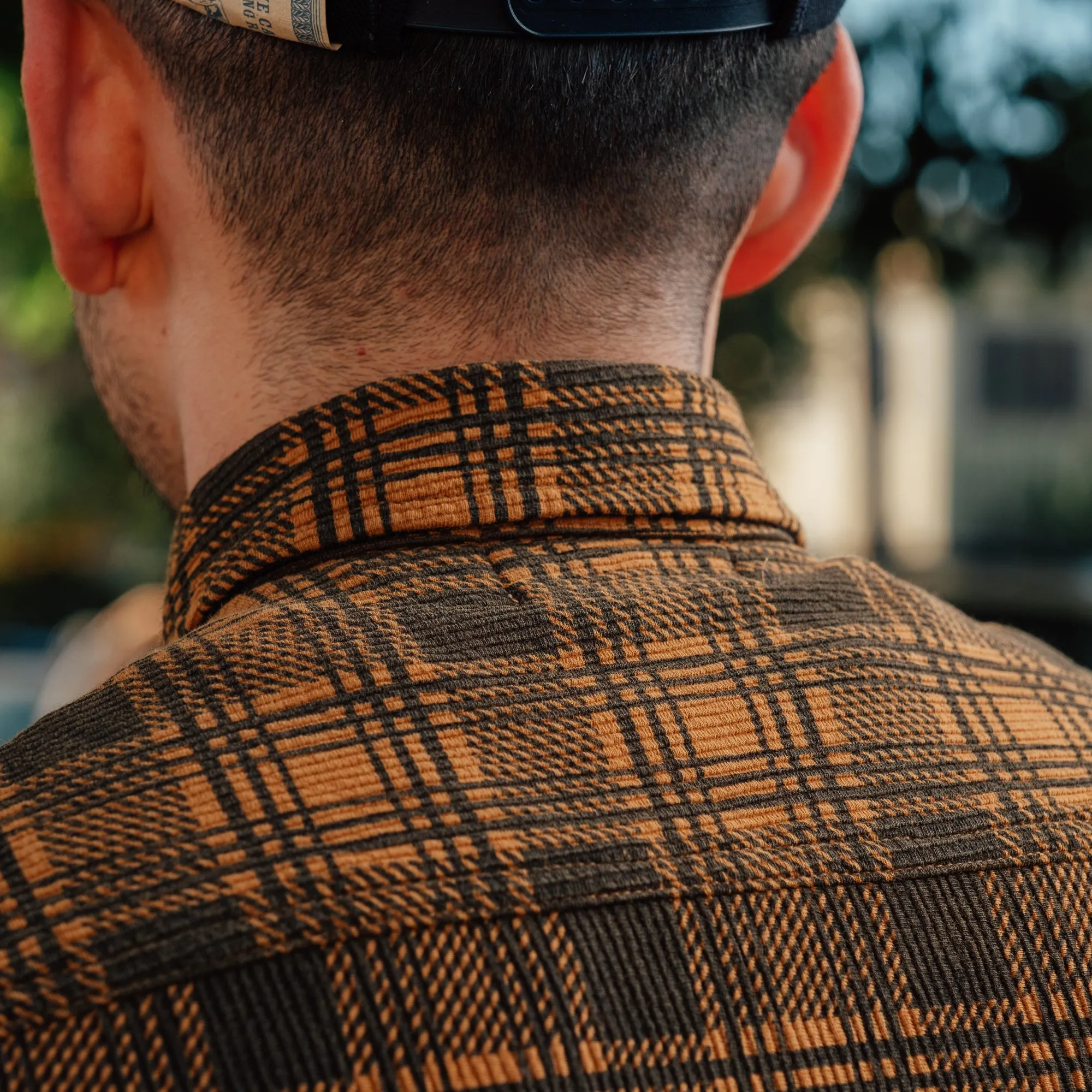 Gold and Black Checked Jersey Workshirt by RRL - Final Sale