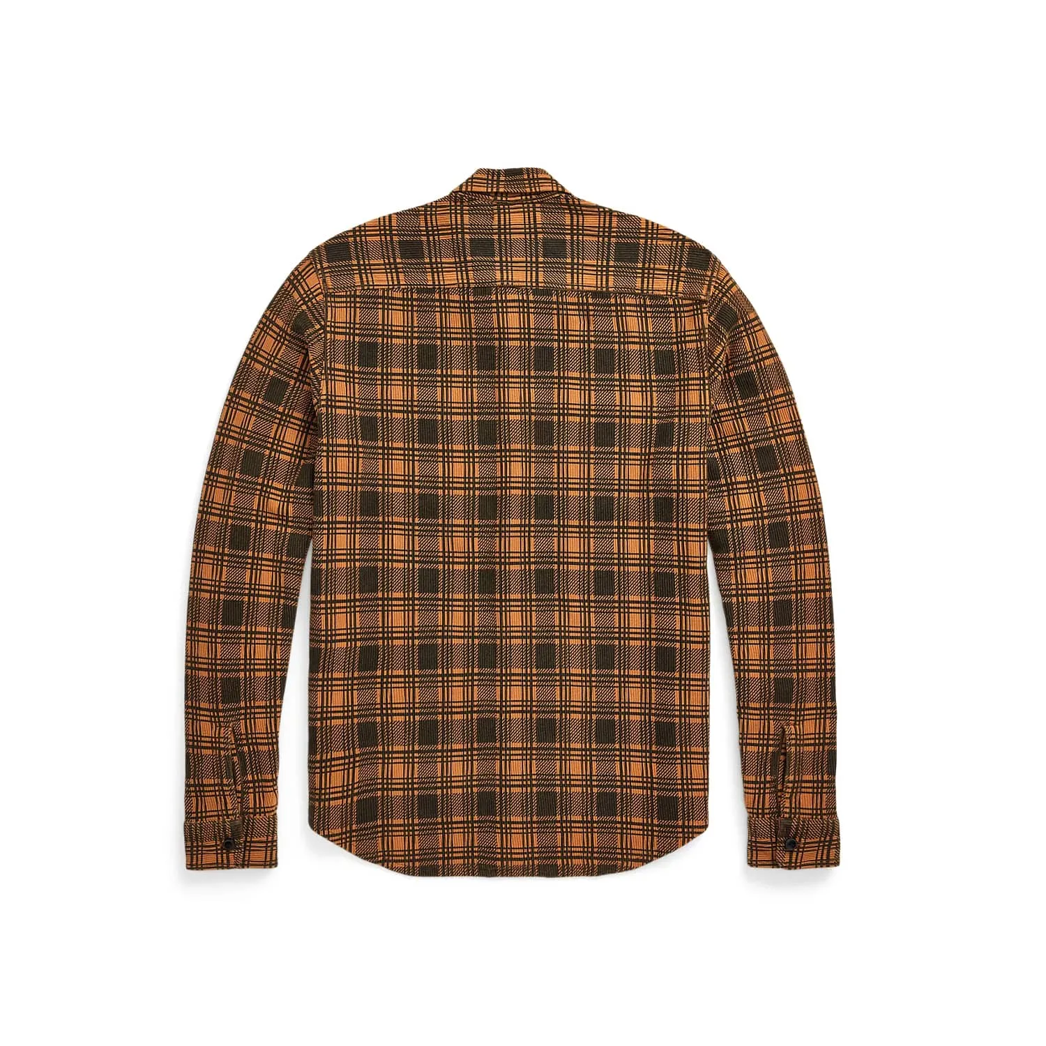 Gold and Black Checked Jersey Workshirt by RRL - Final Sale