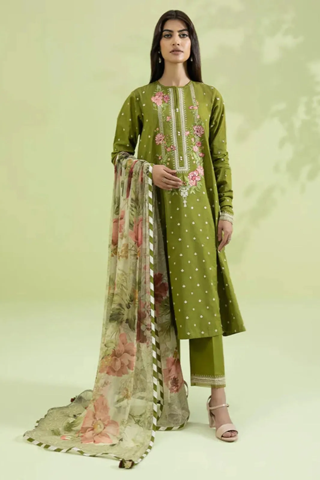 Sapphire Embroidered Three-Piece Lawn Suit - SPL-923