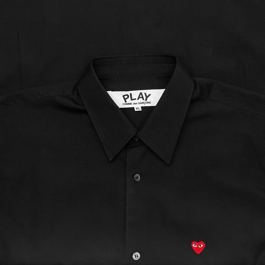 Small Emblem Button Down - Black