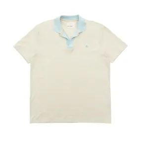 SOUNDER GOLF CAPRI COLLAR SS POLO - MINT/NATURAL